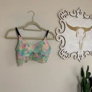 VS PINK rainbow bralette.